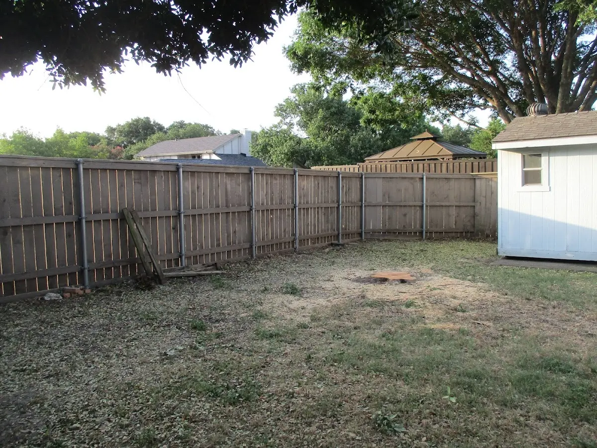 Cleared yard after professional tree removal in Inwood